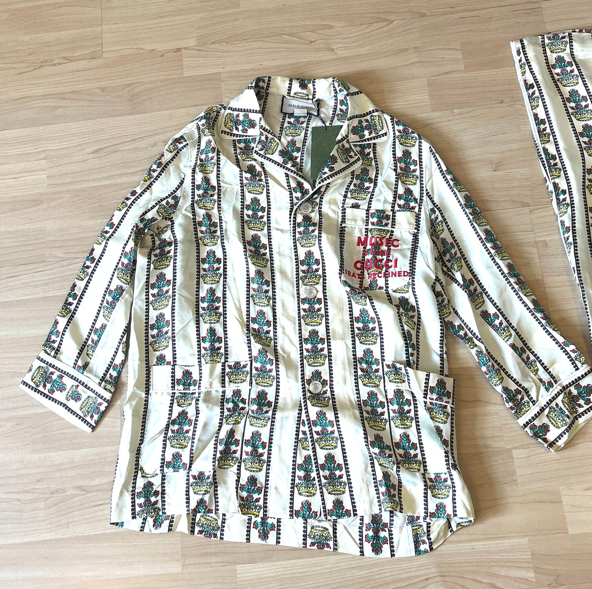 Gucci Two-Piece Silk Trouser Set