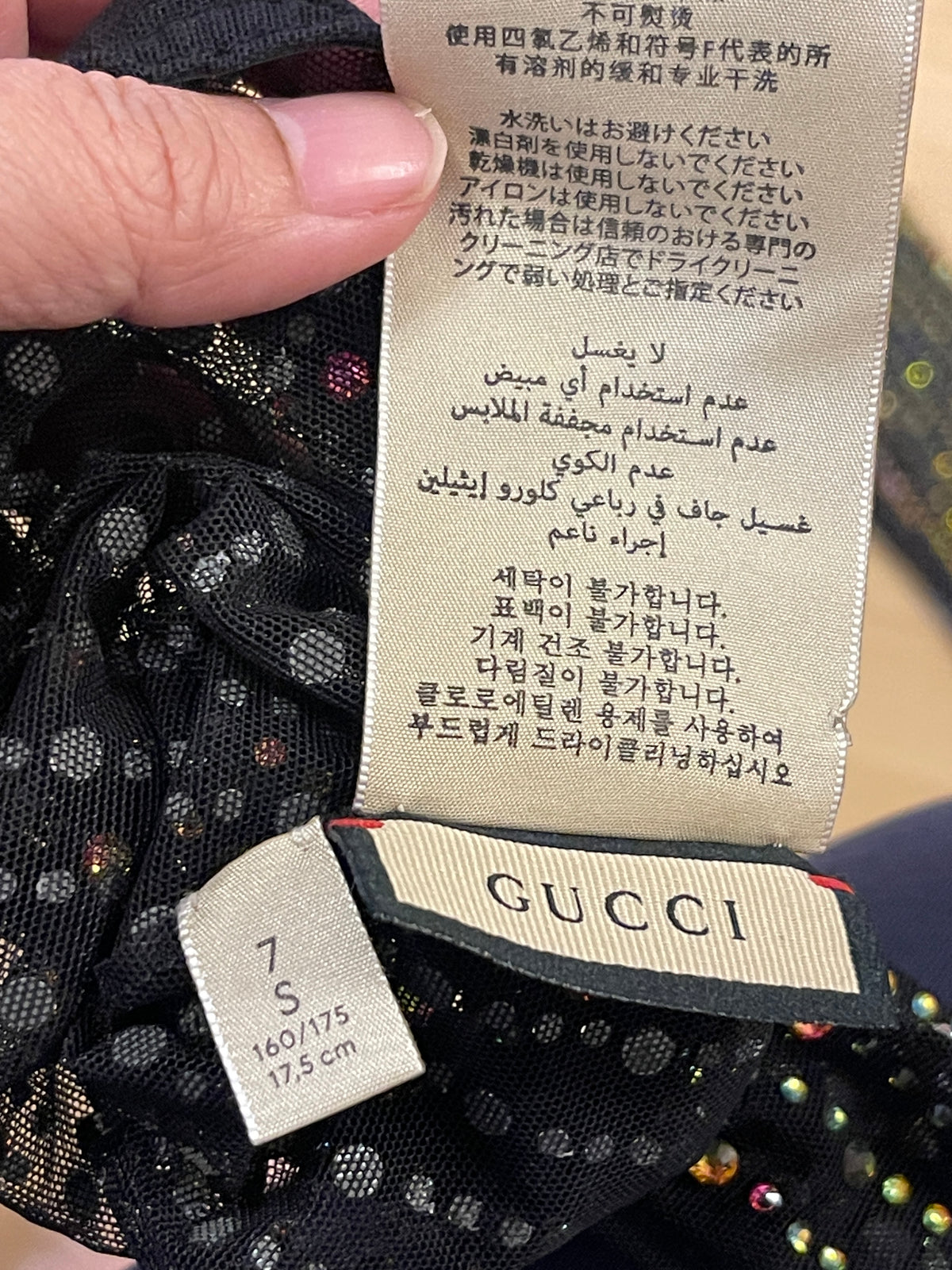 Gucci Long Gloves covered with crystals
