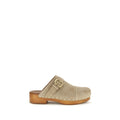 Chloé Beige Calf Leather Bos Taurus Clogs