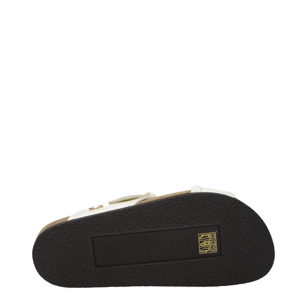 Valentino Garavani Beige Leather Slippers