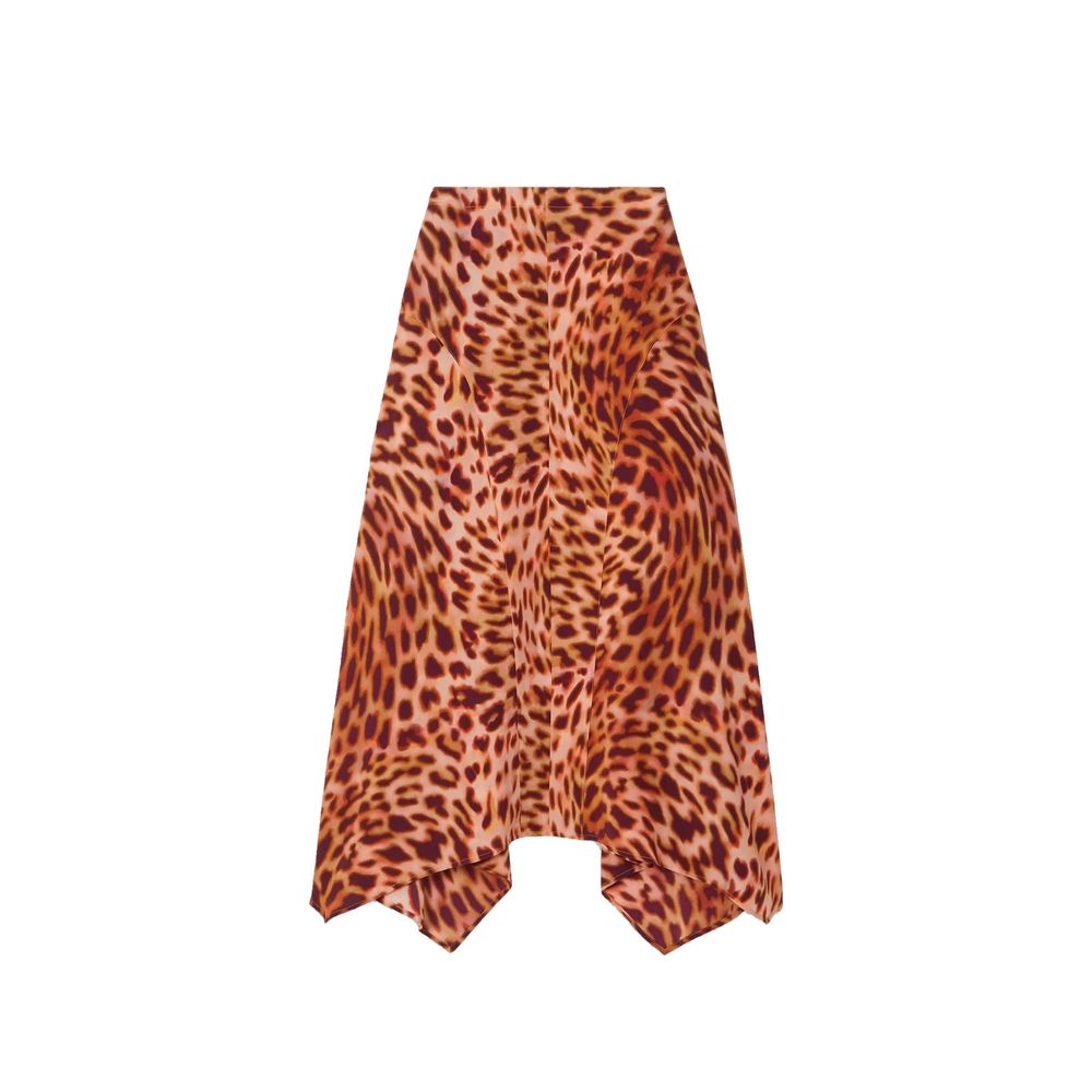 Stella McCartney Orange Silk Long Skirt