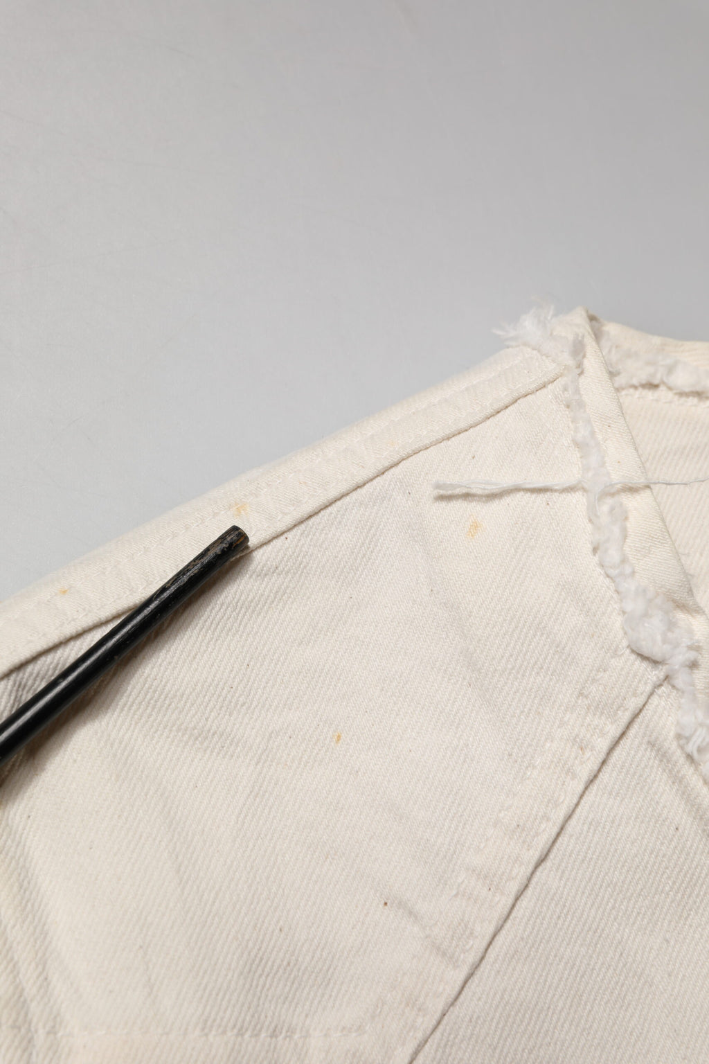 Dolce & Gabbana Off White Cotton Full Zip Denim Men Blouson Jacket