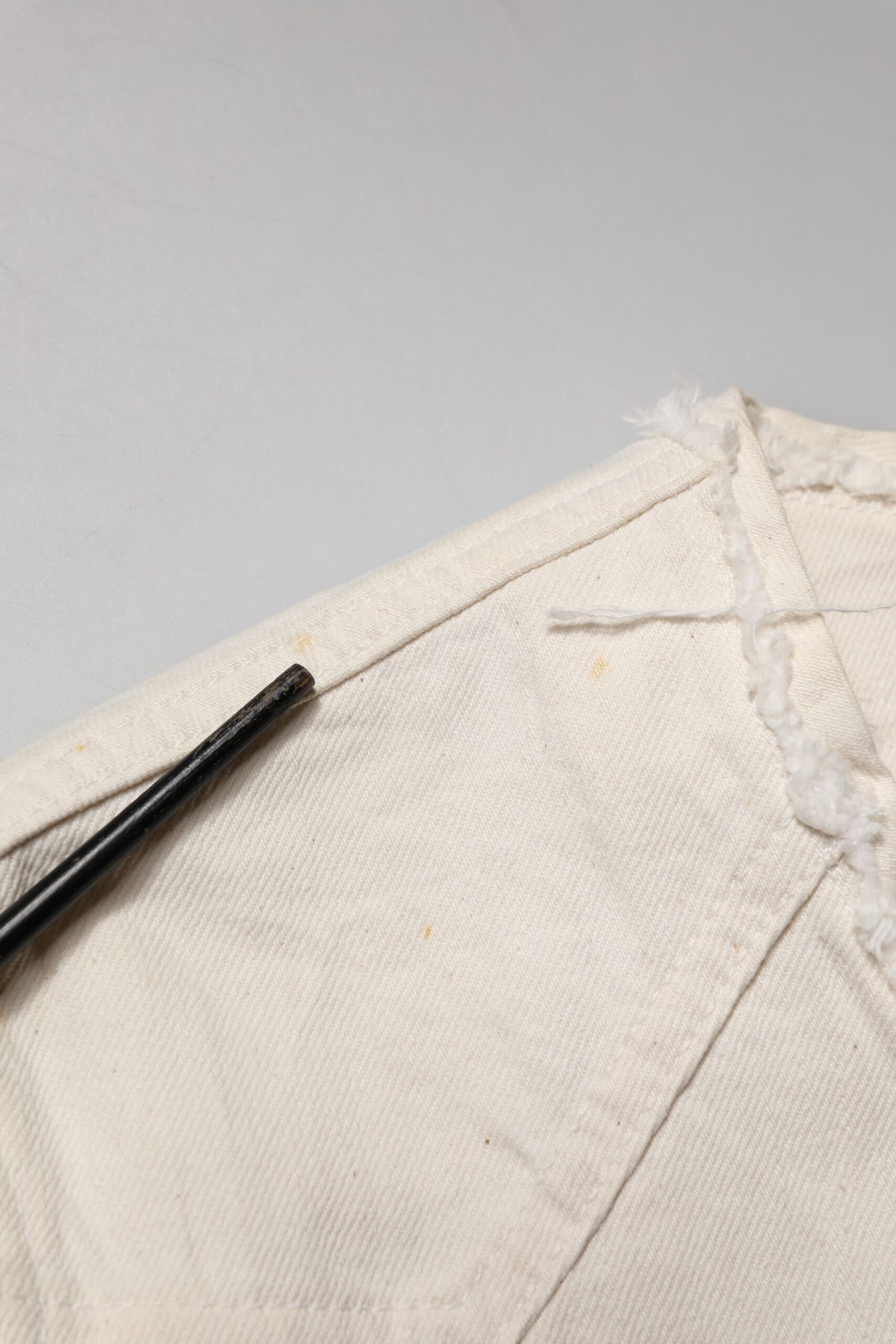 Dolce & Gabbana Off White Cotton Full Zip Denim Men Blouson Jacket