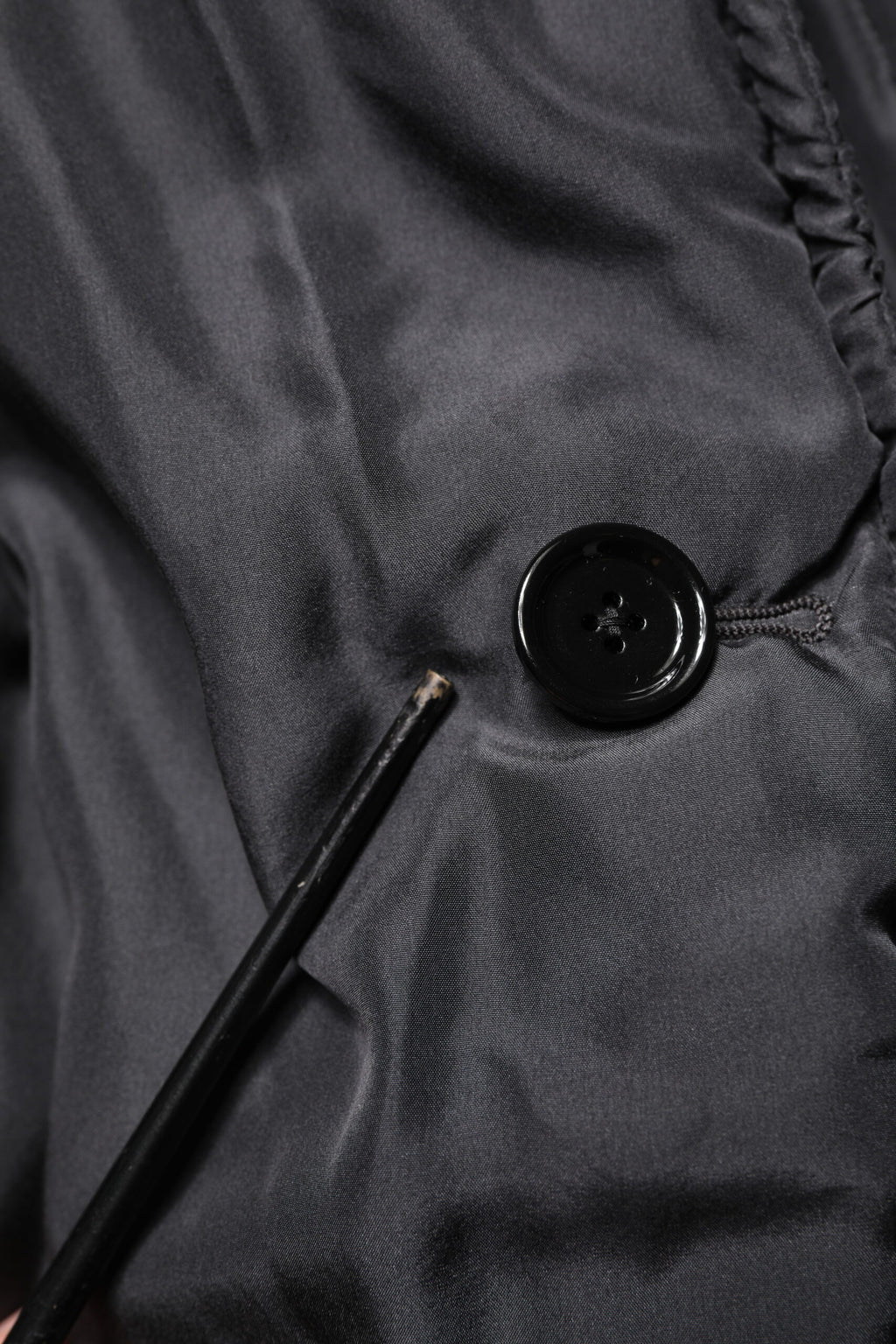 Dolce & Gabbana Black Silk Padded Parka Men Coat Jacket