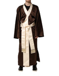 Dolce & Gabbana Brown Cream Lounge Belted Bathrobe Jacket