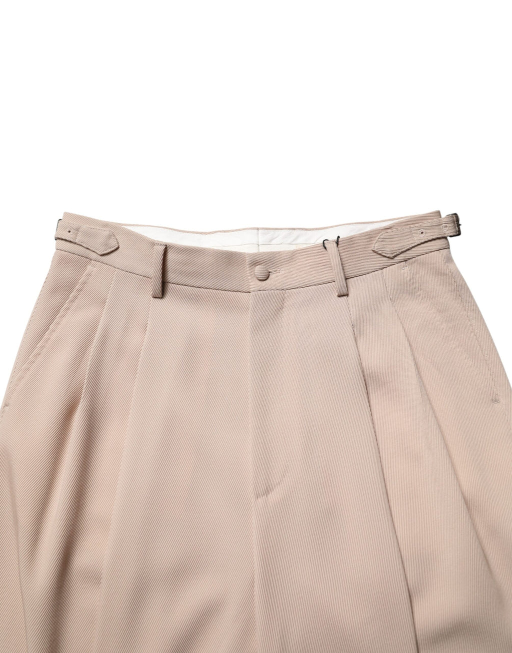Dolce & Gabbana Beige Stretch Straight Men Dress Trouser Pants