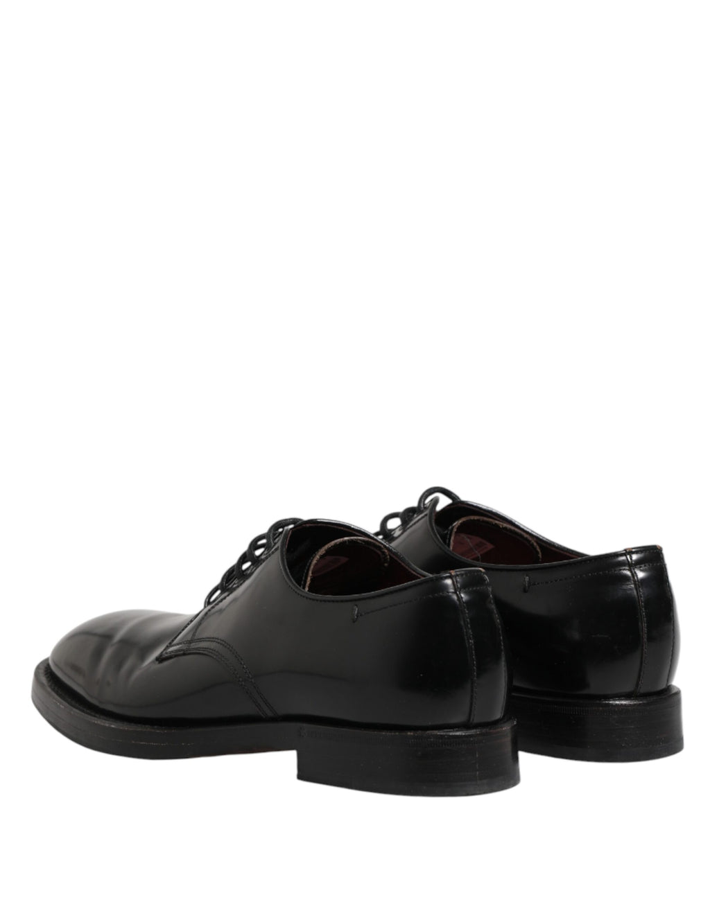 Dolce & Gabbana Black Lace Up Leather Dress Derby Men Shoes