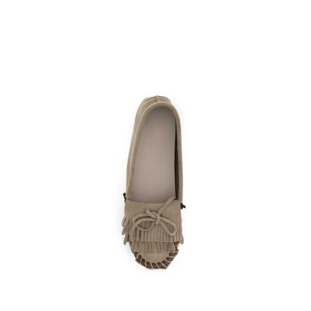 Paris Texas Gray Calf Leather Bos Taurus Moccassin