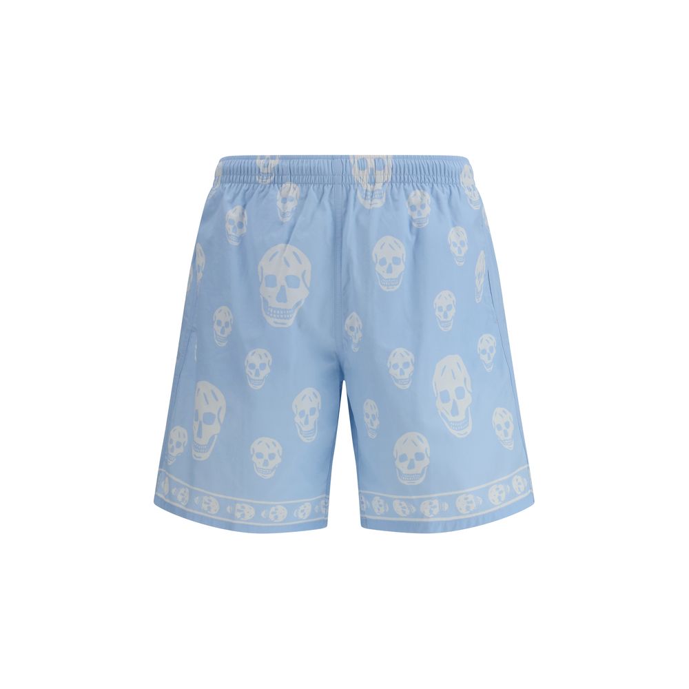 Alexander McQueen Blue Polyamide Shorts