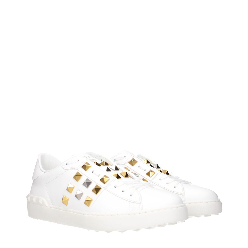 Valentino Garavani White Leather Low Top Sneakers