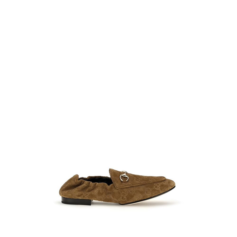 Gucci Brown Calf Leather Bos Taurus Slip-On Loafers