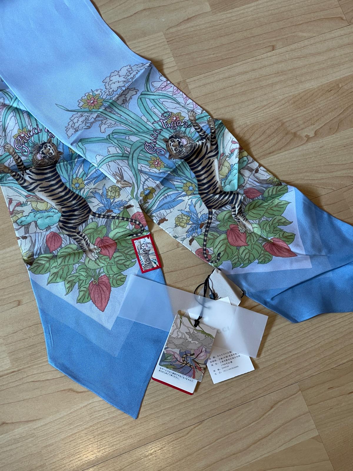 Gucci Silk Tiger Scarf