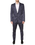 Dolce & Gabbana Blue Single Breasted MARTINI 2 Piece Suit