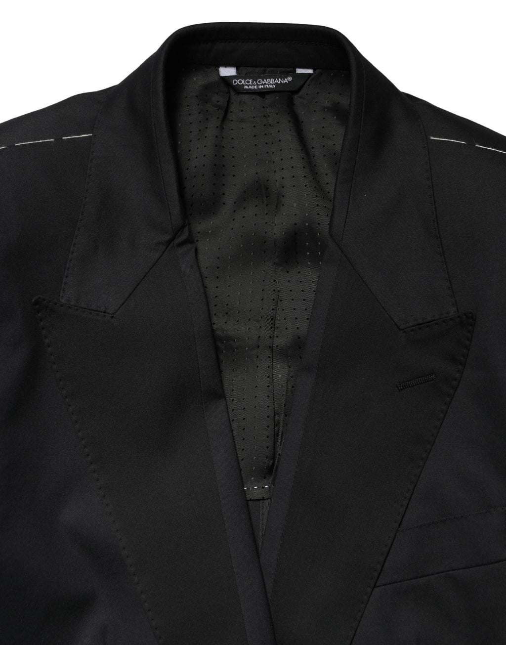 Dolce & Gabbana Black Cotton Single Breasted 2 Piece Suit