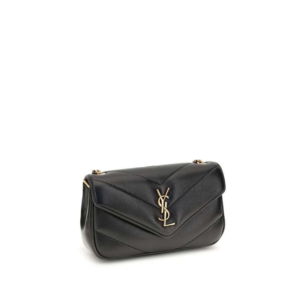 Saint Laurent Black Lamb Ovis Aries Shoulder Bag