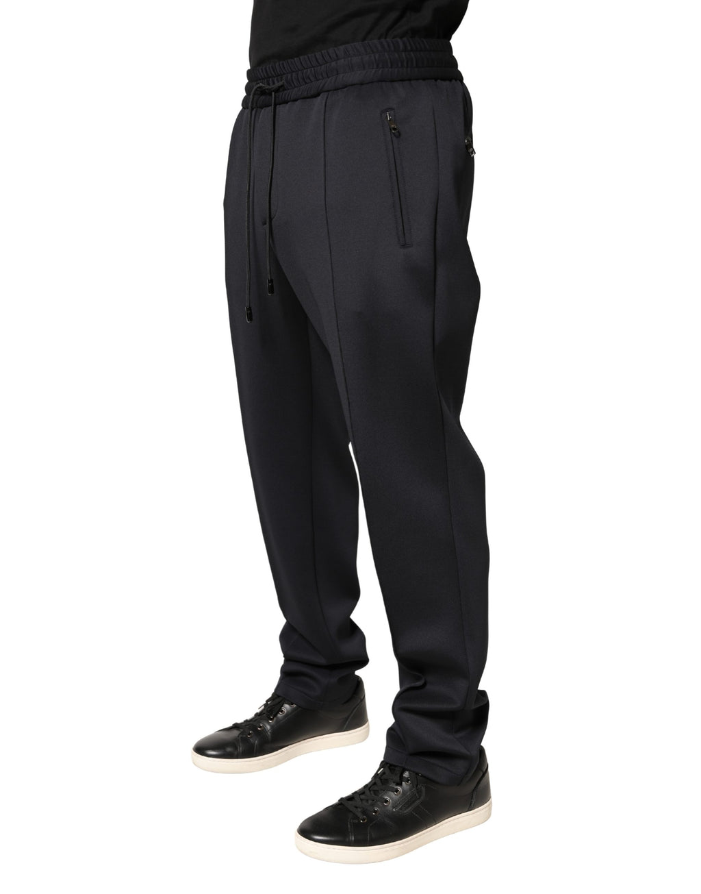 Dolce & Gabbana Black Polyester Skinny Jogger Trouser Pants