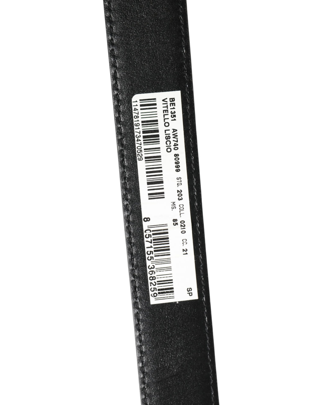 Dolce & Gabbana Men Black Classic Leather Metal Buckle Belt