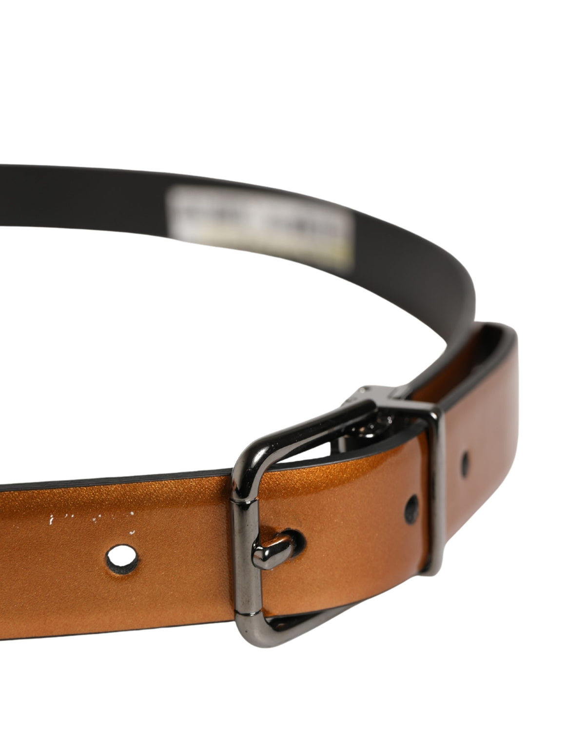 Dolce & Gabbana Men Brown Classic Leather Metal Buckle Belt