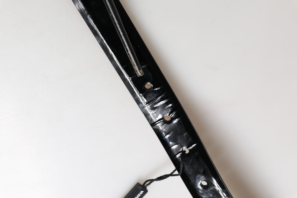 Dolce & Gabbana Men Black Classic Leather Metal Buckle Belt