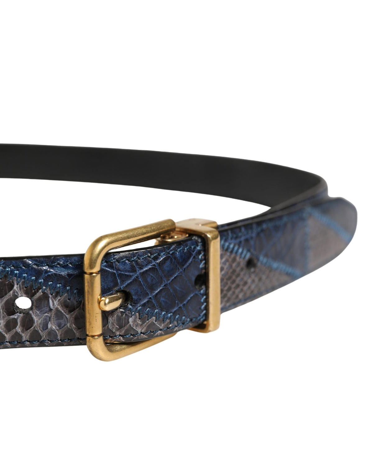 Dolce & Gabbana Men Multicolor Leather Metal Buckle Belt