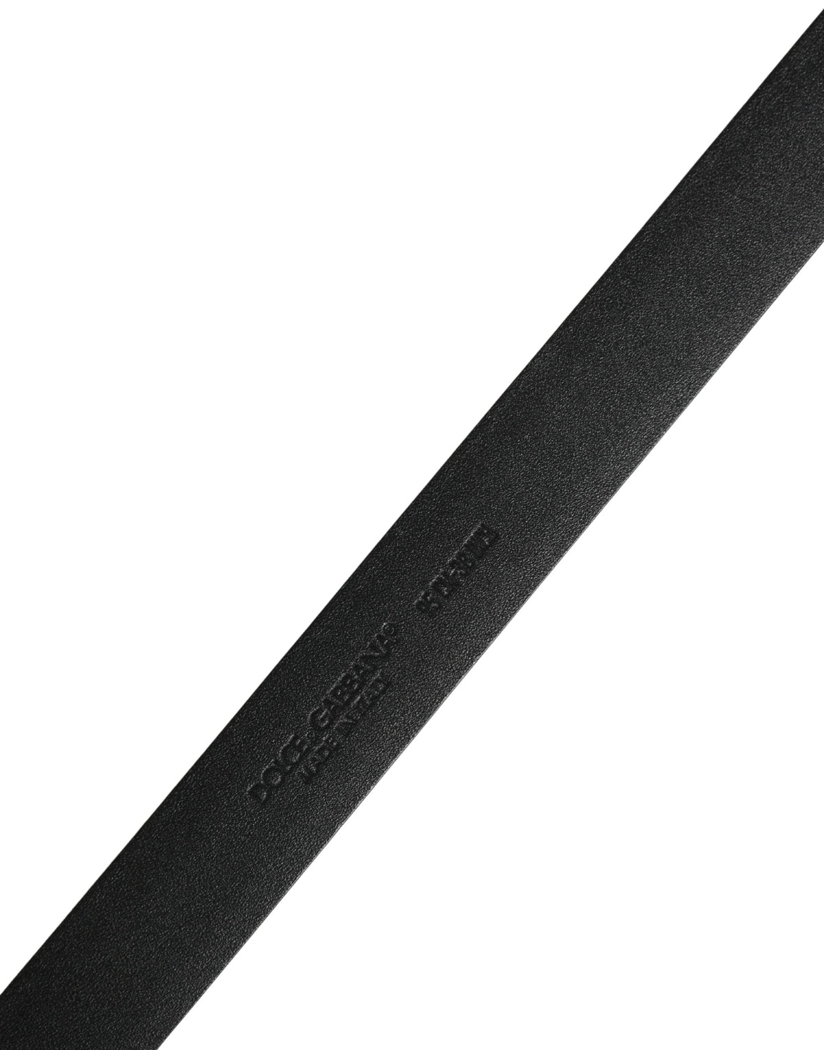 Dolce & Gabbana Men Black Leather Classic Metal Buckle Belt