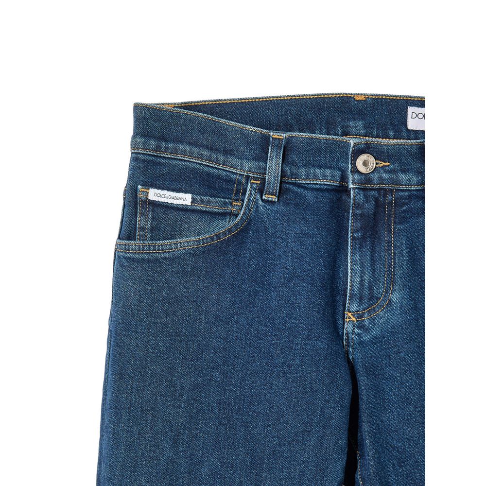 Dolce & Gabbana Blue Cotton Skinny Jeans