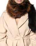 Dolce & Gabbana Brown Red Fox Fur Neck Warmer Winter Scarf