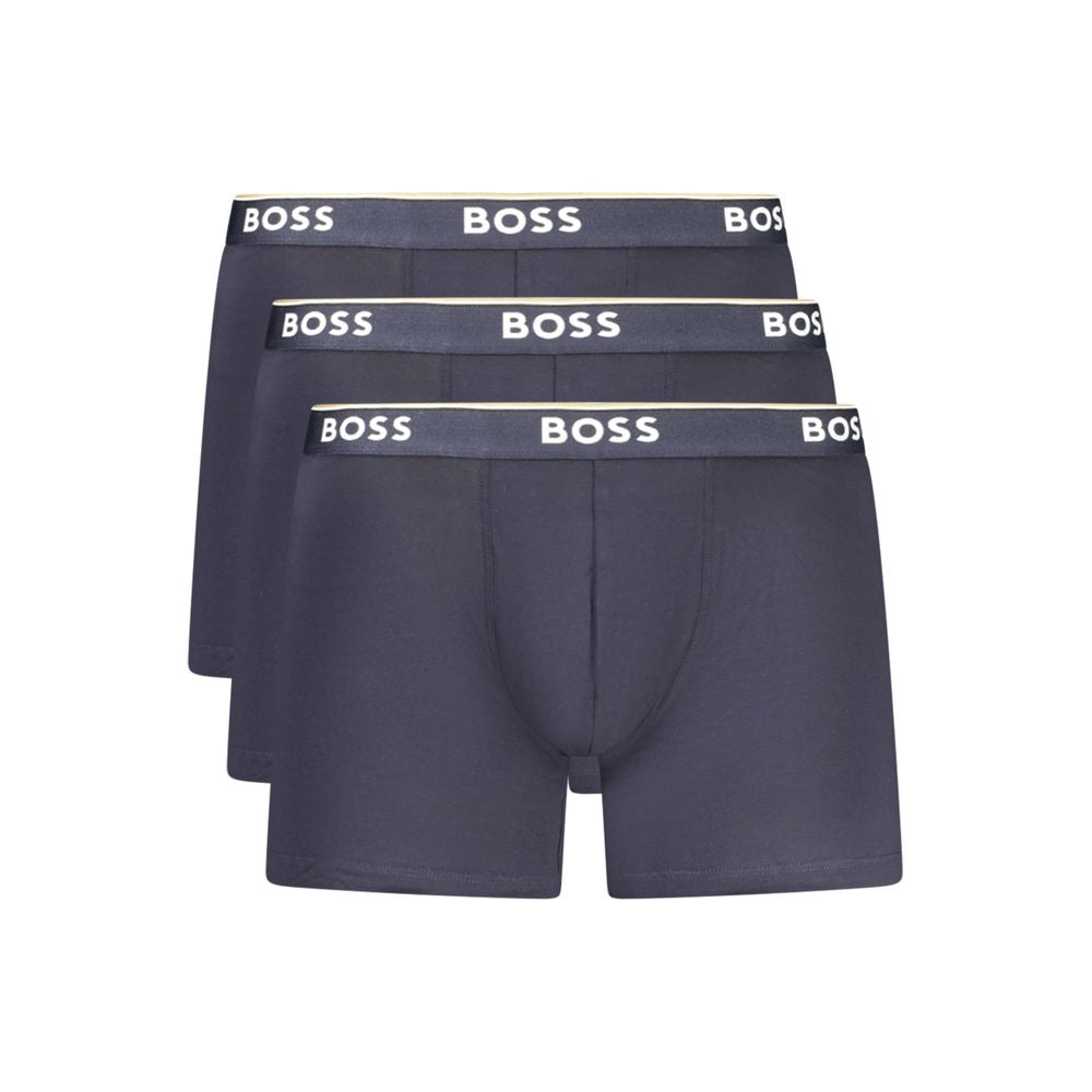 Hugo Boss Blue Cotton Men Boxer Short