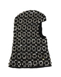 Dolce & Gabbana Black Wool Crystal Embellished Balaclava Hat