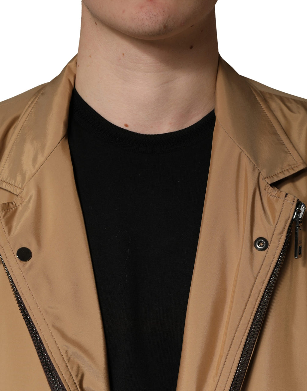 Dolce & Gabbana Brown Single Breasted Layered Coat Jacket