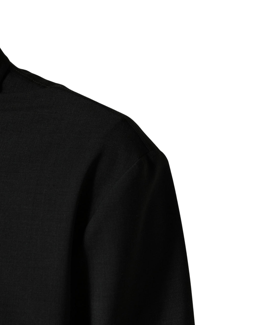 Dolce & Gabbana Black Wool Logo Full Zip Men Bomber Jacket