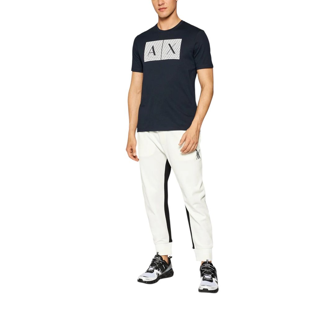 Armani Exchange Blue Cotton T-Shirt