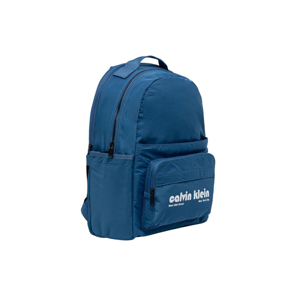 Calvin Klein Blue Recycled Polyester Backpack