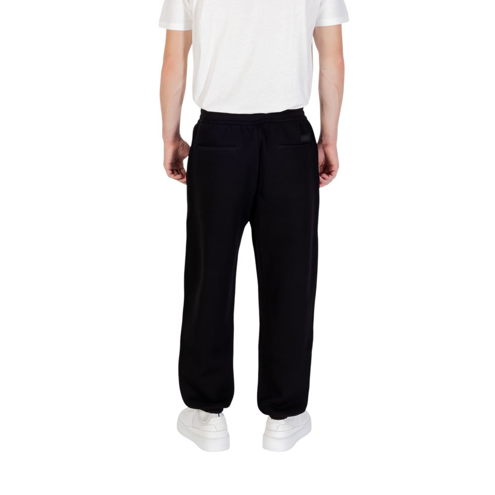 Armani Exchange Black Cotton Joggers (Workout Pants)