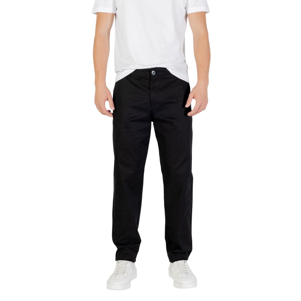 Armani Exchange Black Cotton Skinny Pants