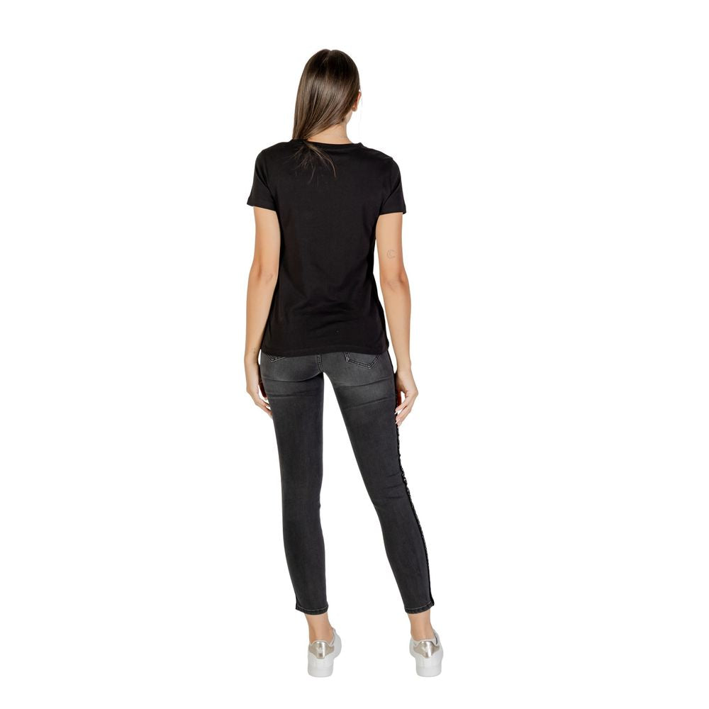 Armani Exchange Black Cotton T-Shirt