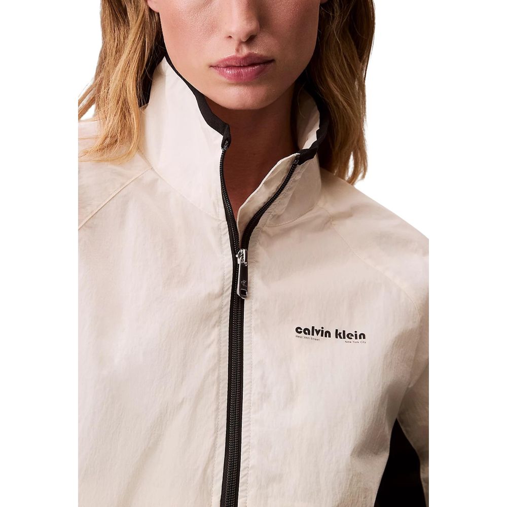 Calvin Klein Jeans Beige Polypropylene Shell Jacket