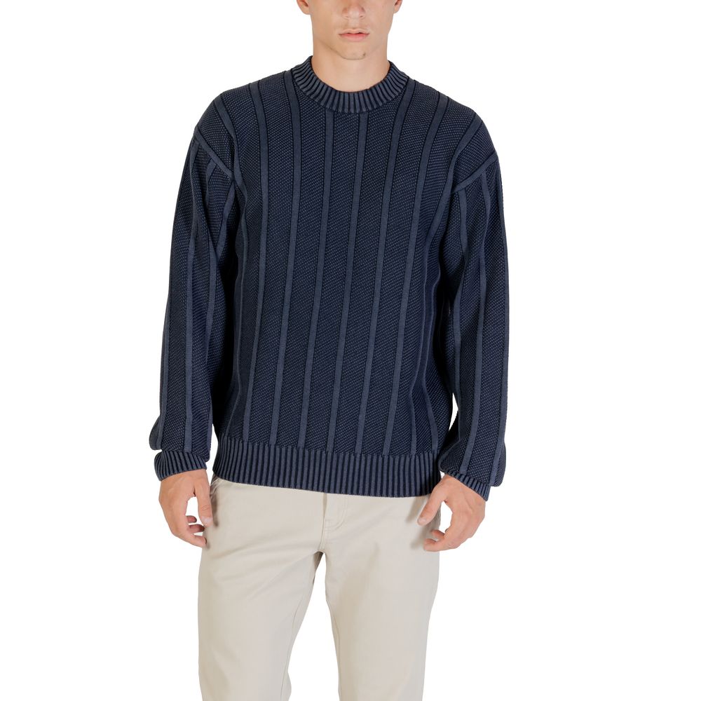 Hugo Boss Blue Cotton Sweatshirt