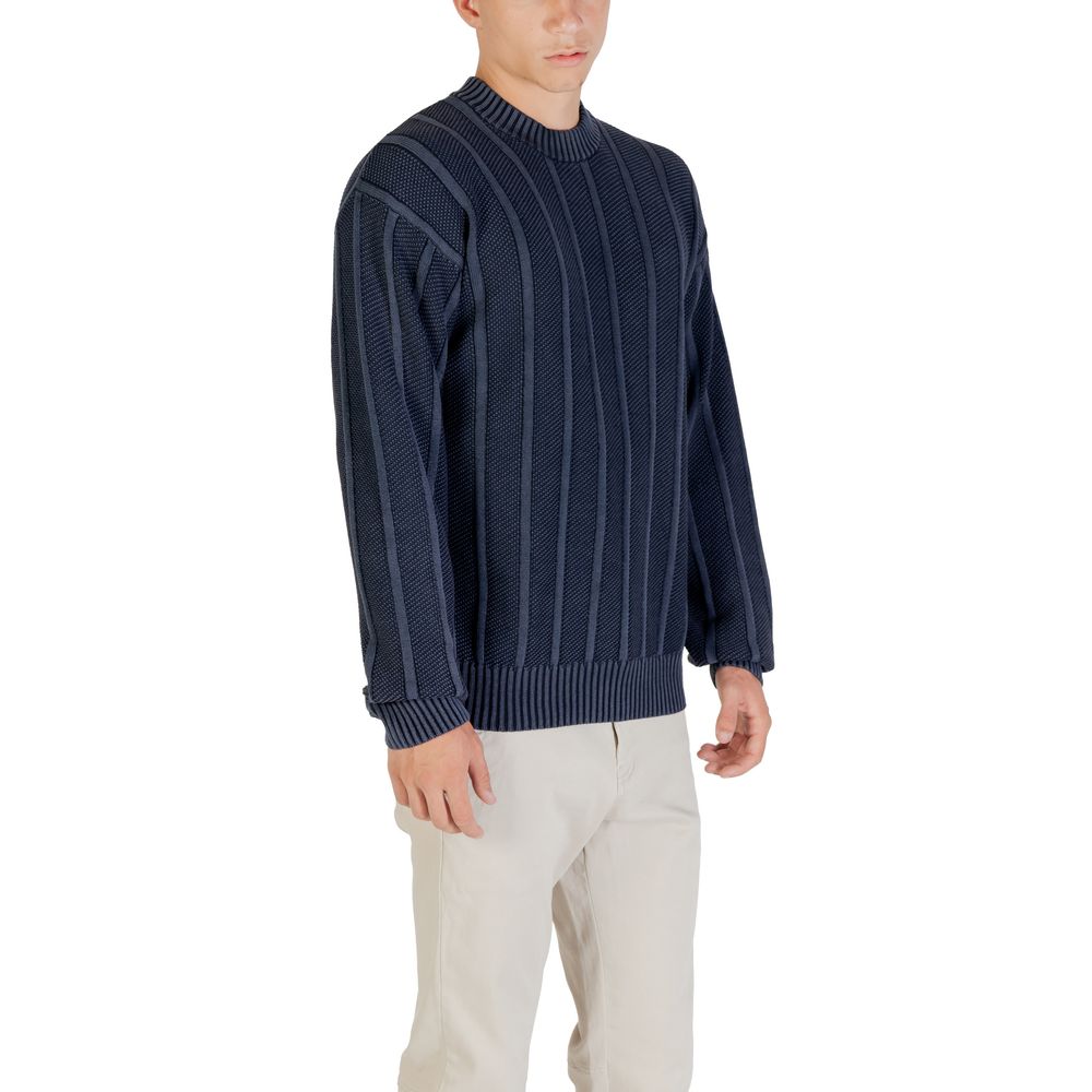 Hugo Boss Blue Cotton Sweatshirt
