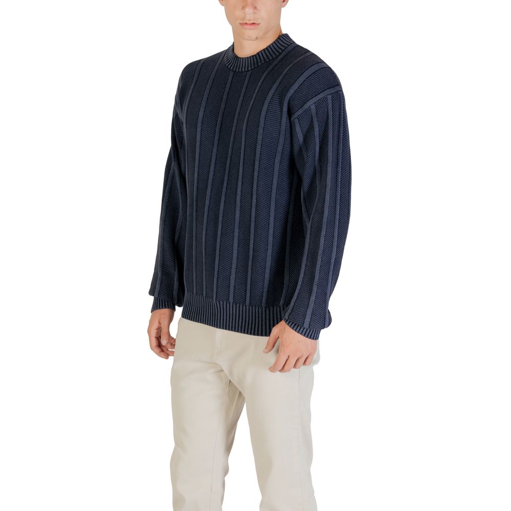 Hugo Boss Blue Cotton Sweatshirt