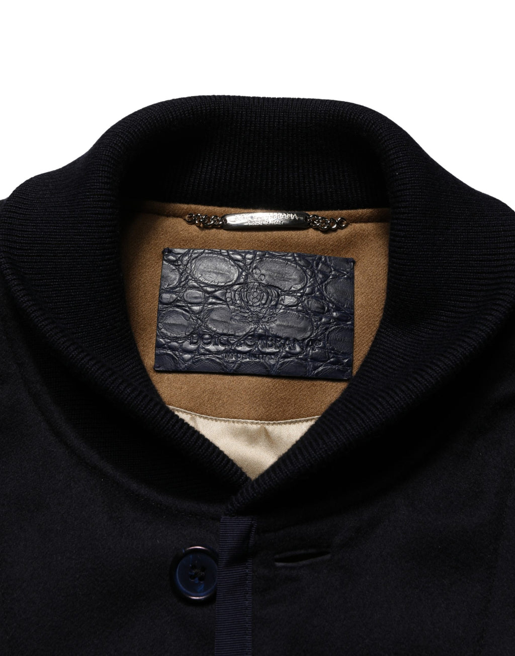 Dolce & Gabbana Black Cashmere Knitted Button Down Jacket