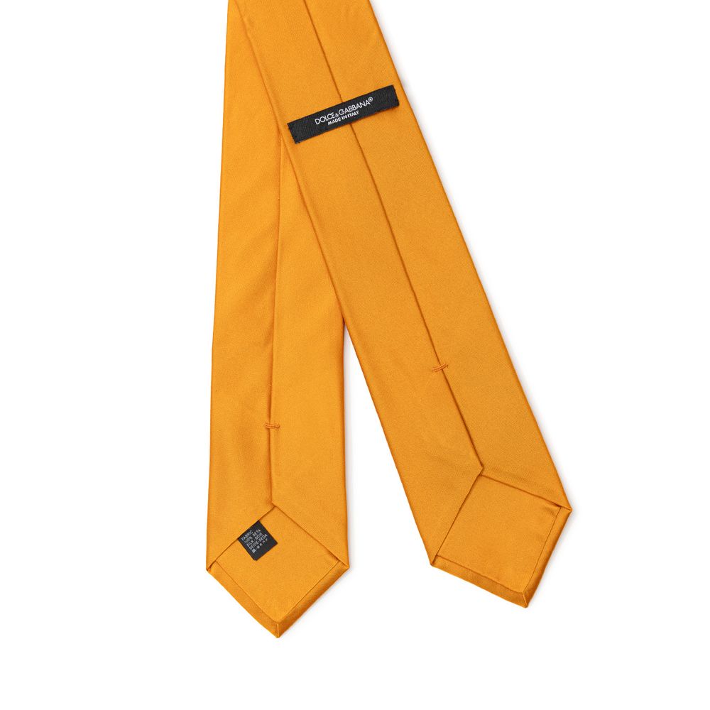 Dolce & Gabbana Orange Silk Tie