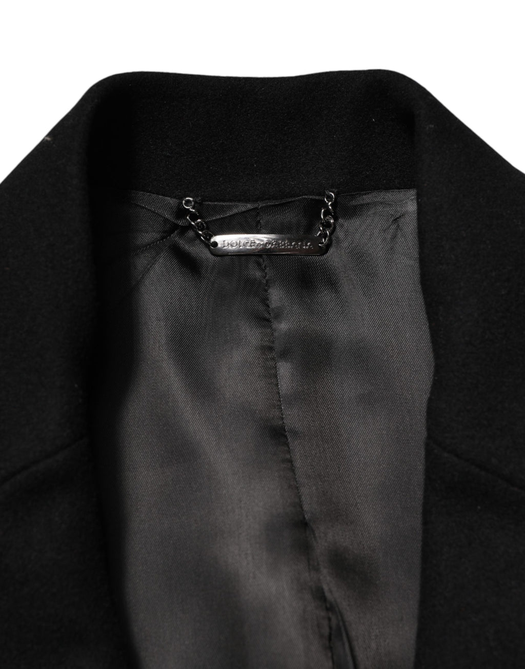 Dolce & Gabbana Black Heraldic Patch Single Breasted Blazer Jacket