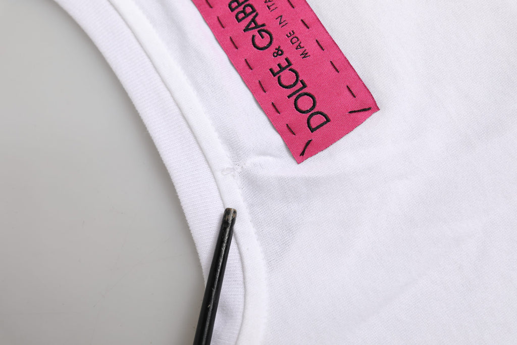 Dolce & Gabbana White D&G Is Flowers Embellished T-shirt