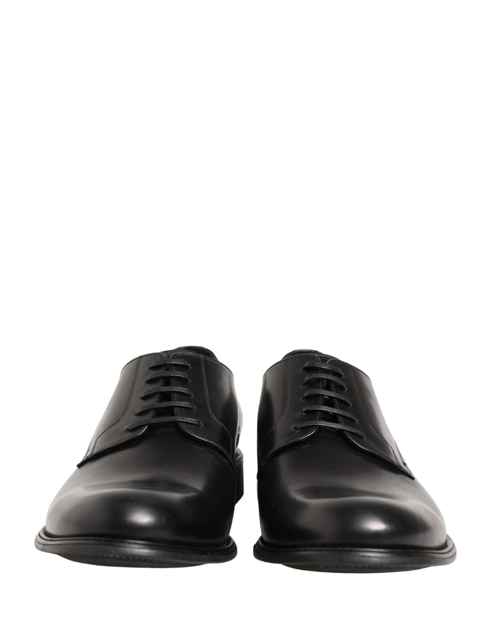 Dolce & Gabbana Black Calfskin Leather Derby Men Dress Shoes