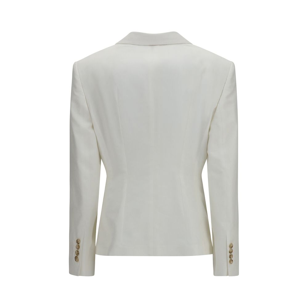 Dolce & Gabbana White Cotton Blazer