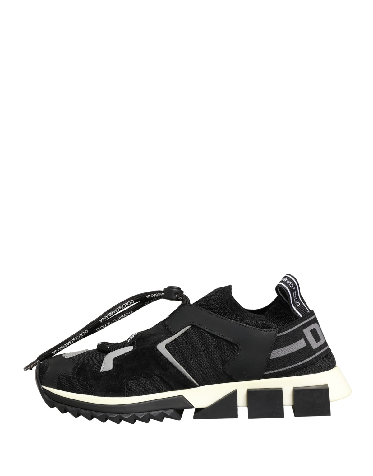 Dolce & Gabbana Black Mesh Sorrento Trekking Sneakers Shoes