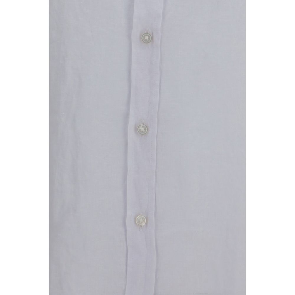Hugo Boss Black White Linen Dress Shirt