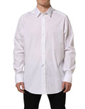 Dolce & Gabbana White Cotton Long Sleeves Men Dress Shirt