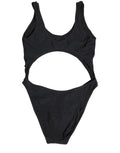Dolce & Gabbana Black Cutout Logo One Piece Swimsuit Swimwear